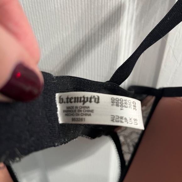 b.tempt'd bra 953261 38D pink with black lace over underwire - Picture 5 of 6